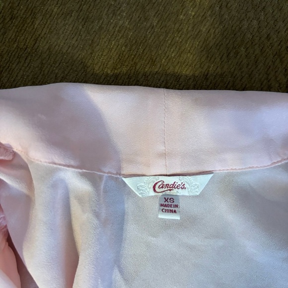 Sleeveless Pink Button-Up Vest,size XS - Picture 5 of 5